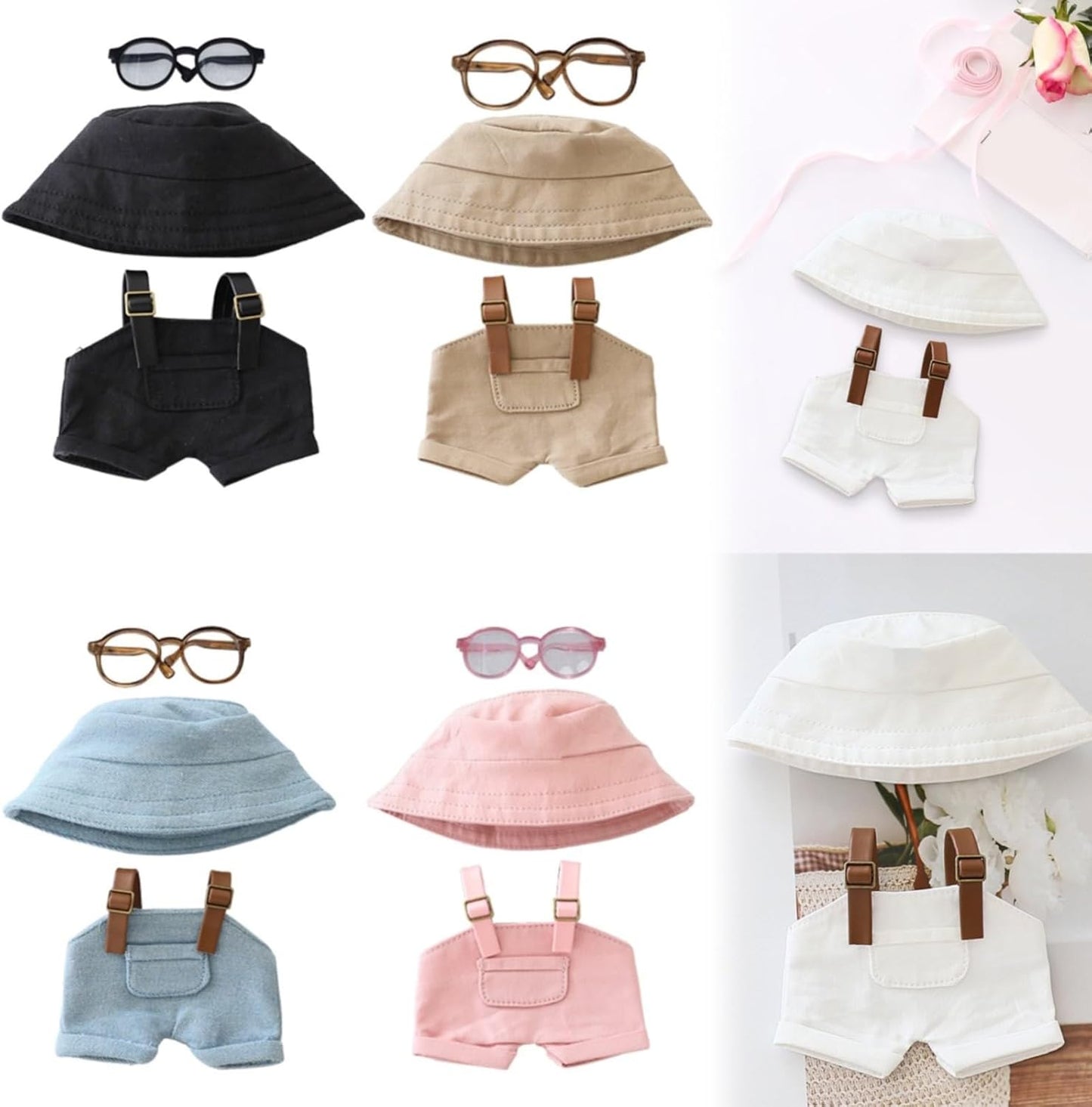 Rosa och svart Labubu set