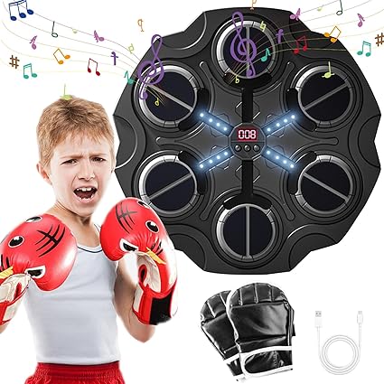 Musikalisk boxningmaskin med handskar